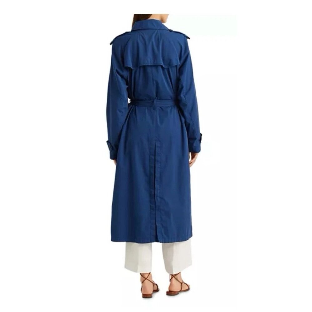 NWT Ralph Lauren Women's Cotton Belted Double Breasted Trench Coat Jacket 8 - Picture 2 of 12